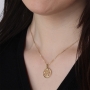 14K Gold Round Tree of Life Pendant Necklace - 2