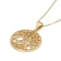 14K Gold Tree of Life  Star of David Pendant Necklace - 5