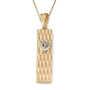 Luxurious 14K Gold Mezuzah Case Pendant Necklace - 3