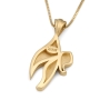 14K Gold Elegant Chai Pendant Necklace  - 4