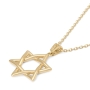 Luxurious 14K Gold Star of David Pendant Necklace - 5