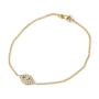 Luxury 14K Gold and Diamonds Evil Eye Bracelet - 2
