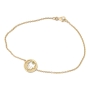 Luxury 14K Gold Topaz Hamsa Bracelet - 4