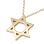 Deluxe 14K Gold Star of David Pendant Necklace - Unisex - 7