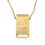 14K Gold Scroll with Priestly Blessing Pendant - 1