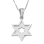 14K Gold Cut-Out Star of David Pendant - 2