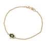 14K Gold Women's Eilat Stone Hamsa Bracelet with Diamond - 2