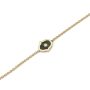 14K Gold Women's Eilat Stone Hamsa Bracelet with Diamond - 4