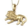 14K Gold Lion of Judah Pendant Necklace (Choice of Colors) - 6