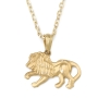 14K Gold Lion of Judah Pendant Necklace (Choice of Colors) - 5