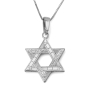 Luxurious 14K Gold Star of David Pendant Necklace With Ancient Mosaic Design - 4
