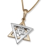 Leveled Star of David 14K Gold Necklace - 1