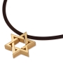 Gold Plated Thick Star of David Necklace - 1