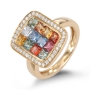 18K Gold Diamonds Hoshen Gemstone Ring - 1