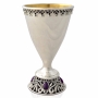Nadav Art Sterling Silver Sigal Kiddush Cup with Amethysts - 1