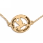  Double Thickness Gold-Plated Personalized Dove Bracelet for Mom - 1
