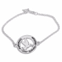 Double Thickness Silver Personalized Dove Bracelet for Mom - 2