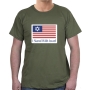 I Stand With Israel T-Shirt - American Flag. Variety of Colors - 6