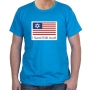 I Stand With Israel T-Shirt - American Flag. Variety of Colors - 8
