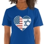 Israel - USA Heart T-Shirt. Variety of Colors - 8