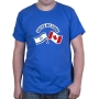 Canada & Israel: United We Stand (Crossed Flags) T-Shirt. Variety of Colors - 3