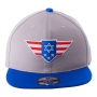 Israel-America Adjustable Snapback Cap - Gray, Blue & Red - 3