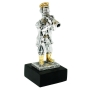 Silver Clarinetist Figurine with Golden Highlights (small) - 1