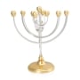 Kinetic Silver and Gold Plated Small Round Menorah - 4
