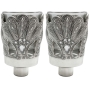 Glass and Silver-Plated Decorative Candle Holders  - 1