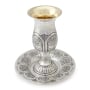 Luxurious 925 Sterling Silver Plated Kiddush Cup Set - Foliate Chasing - 2