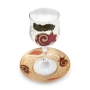 Lily Art Hand Painted Kiddush Cup With Red Pomegranate Design - 2