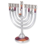 Lily Art Aluminum Classic Hanukkah Menorah with Dreidel (Red) - 2