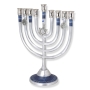 Lily Art Aluminum Classic Hanukkah Menorah with Star of David (Blue) - 7