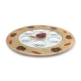 Glass Seder Plate With Hand Painted Pomegranates Design By Lily Art (Red) - 4