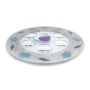 Glass Seder Plate With Hand Painted Pomegranates Design By Lily Art (Blue & Purple) - 3