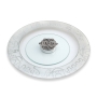 Glass Seder Plate Hand-Painted With Jerusalem Motif By Lily Art - 3