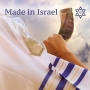 Hand Painted Jerusalem with Star of David and Menorah Shofar  - 5
