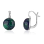 Marina Jewelry Elegant 925 Sterling Silver and Eilat Stone Earrings - 1
