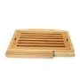 Bamboo Wood Hamotzi Challah Board and Knife Set - 3