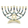 Multicolored Star of David Hanukkah Menorah - 4