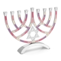 Multicolored Star of David Hanukkah Menorah - 10