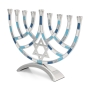 Multicolored Star of David Hanukkah Menorah - 2