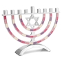 Colorful & Modern Star of David Hanukkah Menorah  - 10