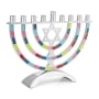 Colorful & Modern Star of David Hanukkah Menorah  - 5