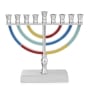Multicolored Modern Hanukkah Menorah 2022 - 4