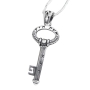 Woman of Valor: Silver Kabbalah Key Necklace (Choice of Blessings) - 2