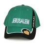 Jerusalem Israel Baseball Cap – Green and Black  - 1