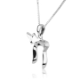 Marina Jewelry Sterling Silver Chai Pendant Necklace - 4