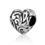 Marina Jewelry Sterling Silver Baroque Heart Bead Charm - 2