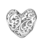 Marina Jewelry Sterling Silver Heart Bead Charm - 1